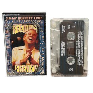 Jimmy Buffett Live! Feeding Frenzy Pop Cassette Tape 1990